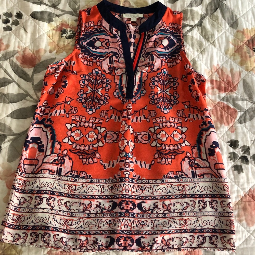 Sleeveless Tunic-style Blouse - Size S